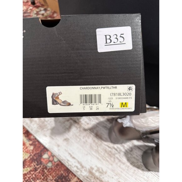 Vionic Womens Metallic Open-Toe Sandals 7.5M With Buckle Strap & Block Heel - Picture 3 of 12